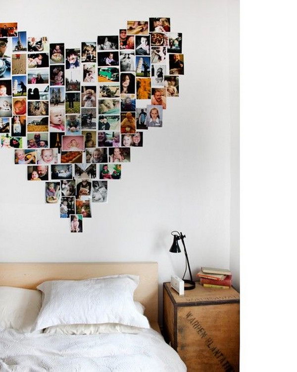 Picture Display in Heart Shaped. 