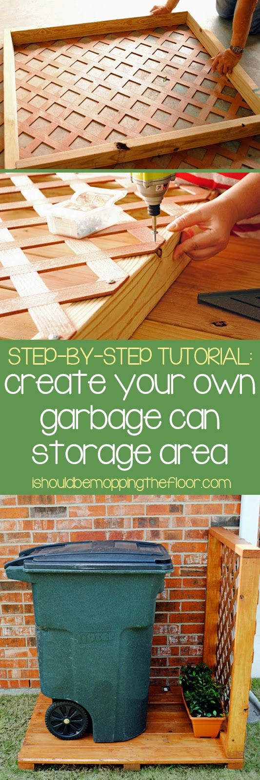 Create a Simple Garbage Can Storage Area. See more details 