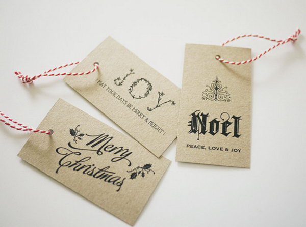 Classy Gift Tags. 