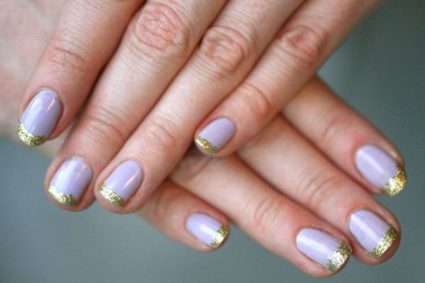 Gold French Mani. Such beautiful colors, cannot wait to try them! 