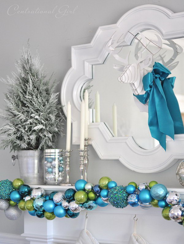 DIY Ornament Garland. Check out the steps 