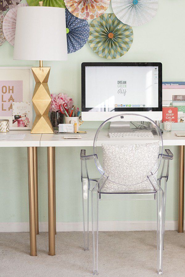 Leggy Gold Home Office Desk. See more details 
