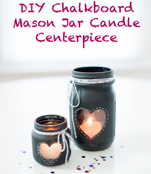 The Chalkboard Mason Jar Centerpiece. 