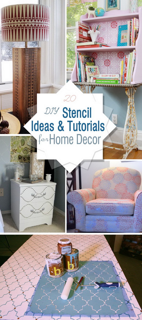 DIY Stencil Ideas and Tutorials for Home Decor! 