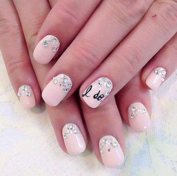 'I Do' Wedding Nail Art. 