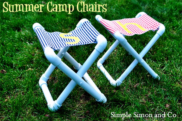 DIY Summer Camp PVC Chair. Get the tutorial 