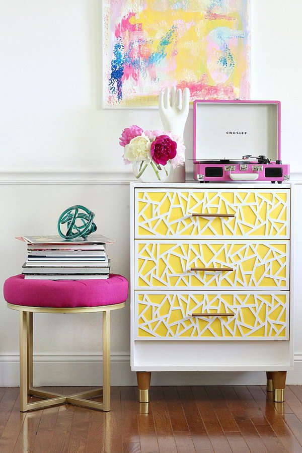 Modern and Bright Ikea Dresser Hack for Girls. Get the tutorial 