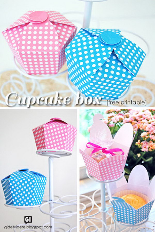Cupcake Gift Box. See the tutorial 