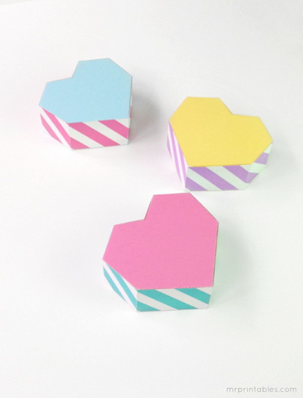 Geometric Heart Shaped Gift Boxes. See more details 