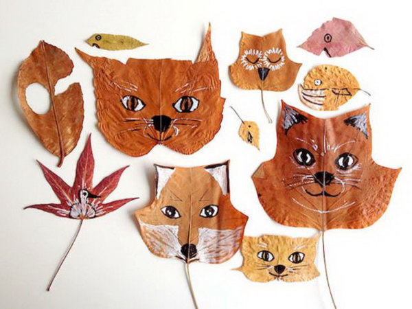Leaf Animal Crafts. Learn how to make it 
