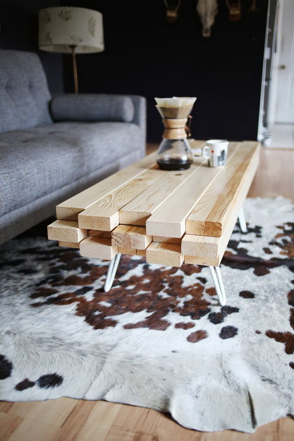DIY Wooden Coffee Table. Get the full tutorial 