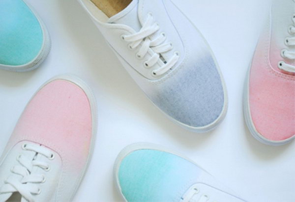 DIY Ombre Sneakers. See the directions 