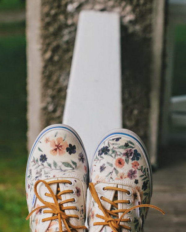 Floral Vans Restyle Sneaker. See thye tutorial 
