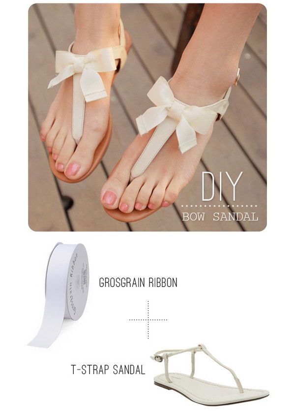 DIY Bow Sandals. Get the tutorial 