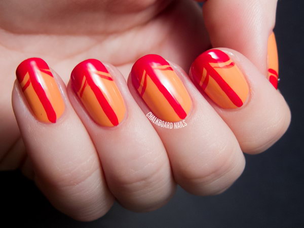 Fiery French Manicure. Get more details 