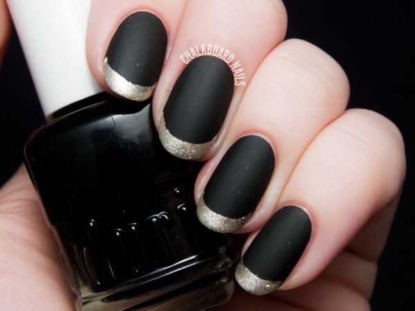 Matte Metallic Gold French Tips. Get the directions 