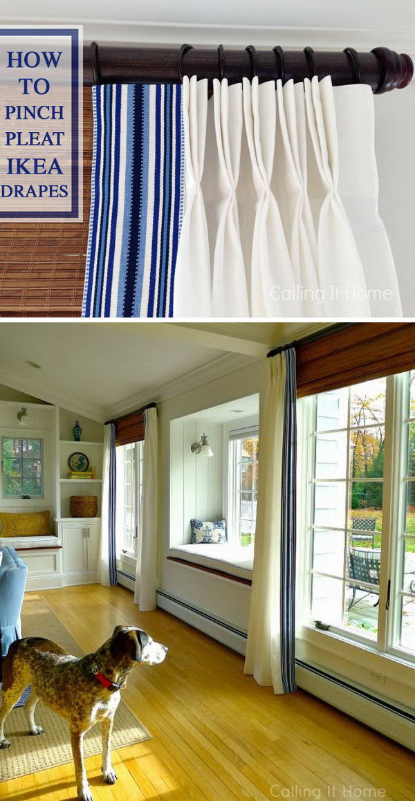 Pinched Pleat Ikea Curtains. Get the tutorial 