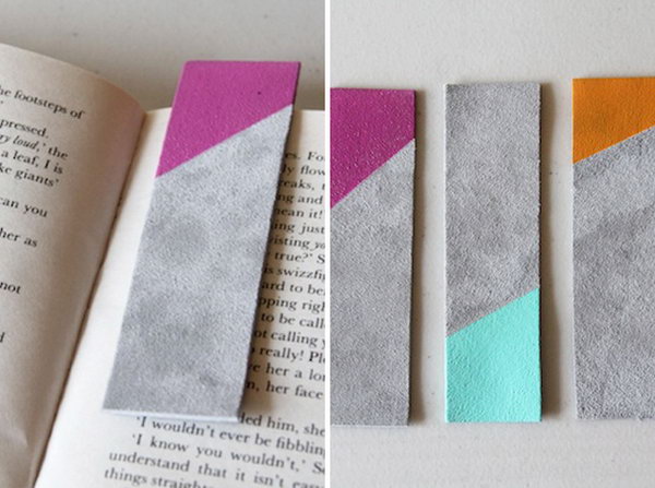 Leather Color Blocked Bookmarks. See the steps 
