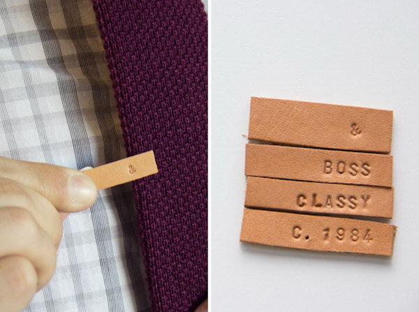 DIY Stamped Leather Tie Clip. See how 