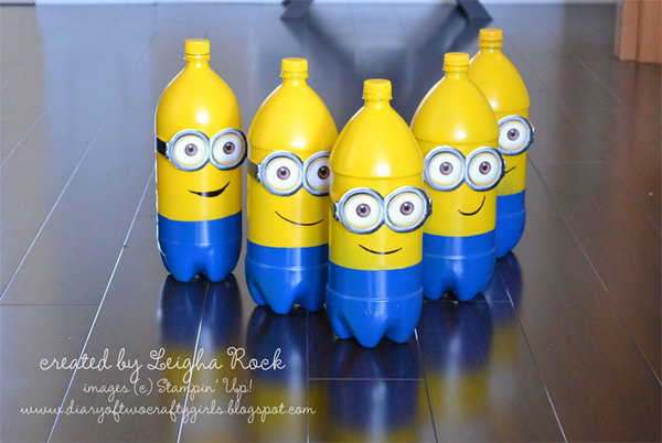 DIY Minions Made with Plastic Bottles. See more details 