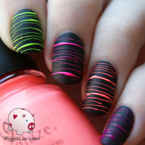 Neon Sugar Spun Mani. 