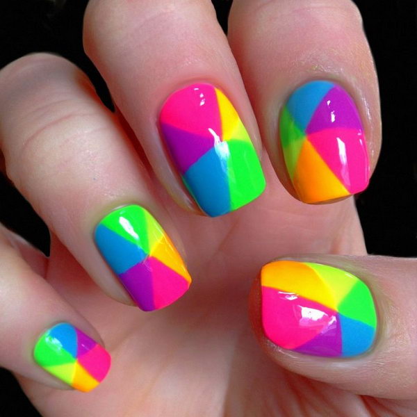 Neon Geometric Mani. 