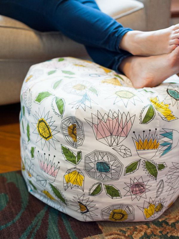 DIY Fabric Ottoman. Get the directions 