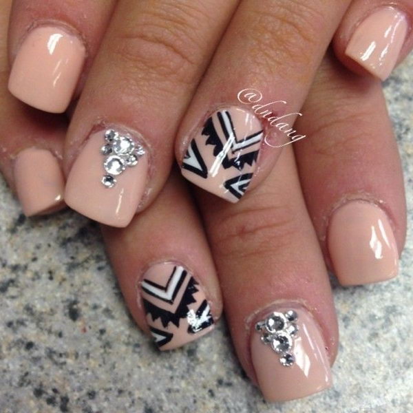 Nude Tribal Nail Designs. 