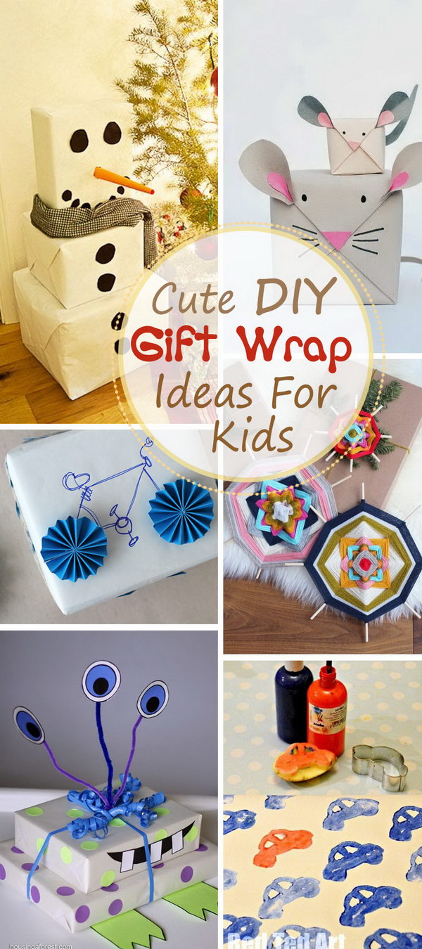 Cute DIY Gift Wrap Ideas For Kids! 