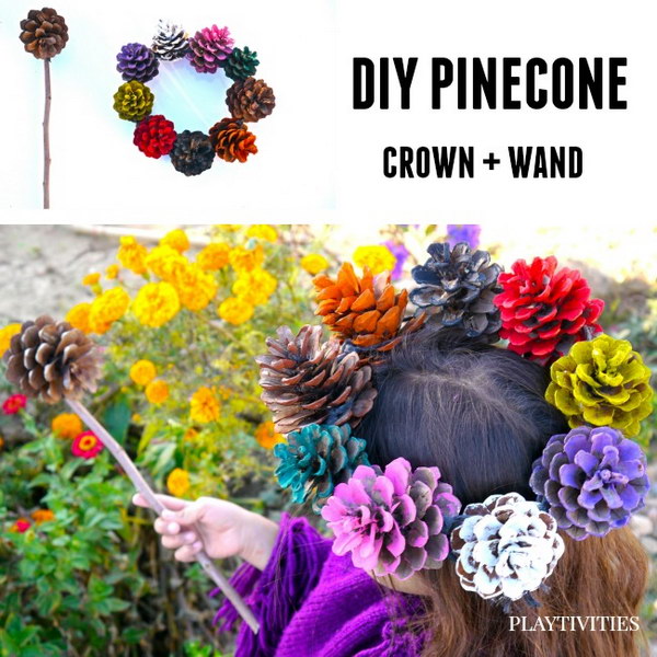 Pinecone Crown and Wand. 