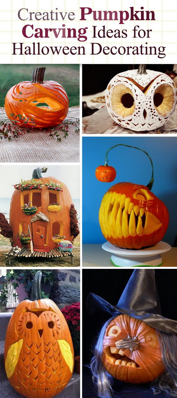 Creative Pumpkin Carving Ideas for Halloween Decorating! 