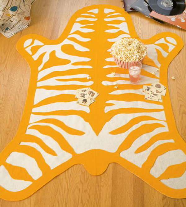 DIY Nursery Zebra Print Rug. Add a modern touch to your nursery or home with its contemporary style. Free pattern 