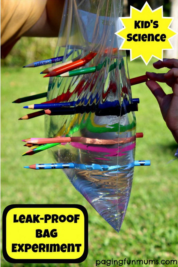 Leak Proof Plastic Bag – Kid’s Science Experiment. 