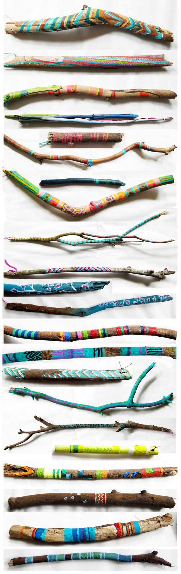 Painted Sticks Craft for Kids. This fun project allows children to explore their creativity. 