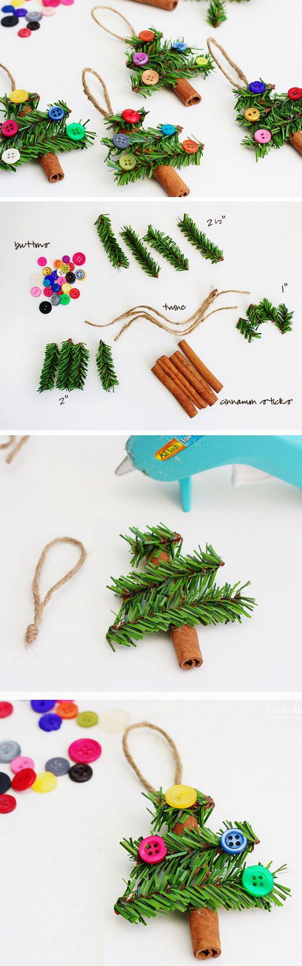 DIY Cinnamon Stick Trees  Ornaments  . 