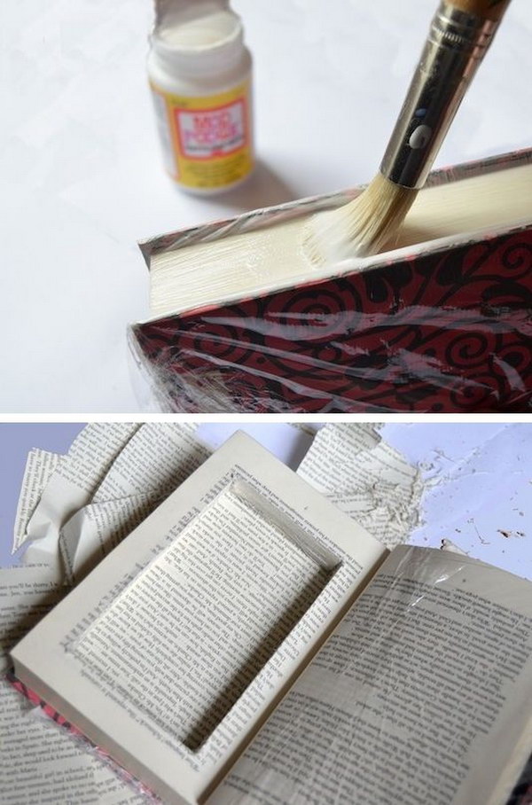 A Secret Keep Sake Box Made from an Old Book. 