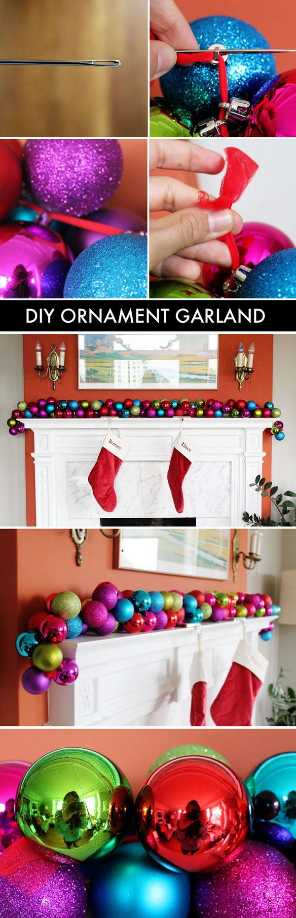 Awesome DIY Ornament Garland 