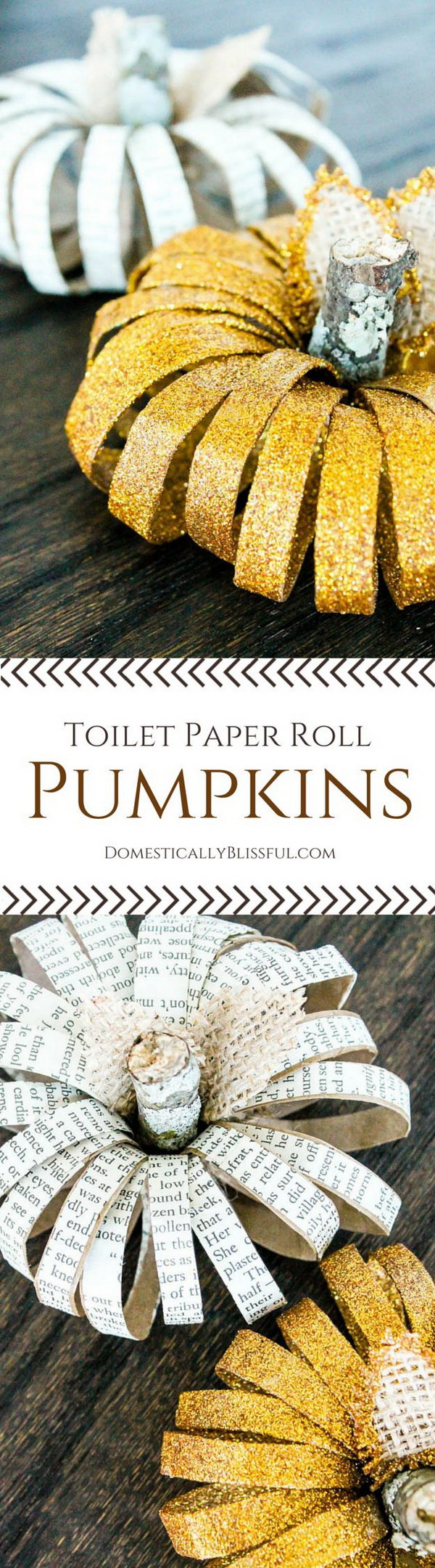 DIY Toilet Paper Roll Pumpkins 