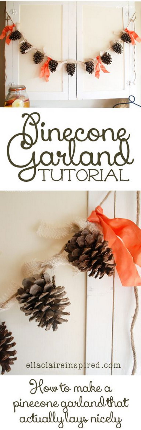 Cute and Simple Pinecone Garland Tutorial 