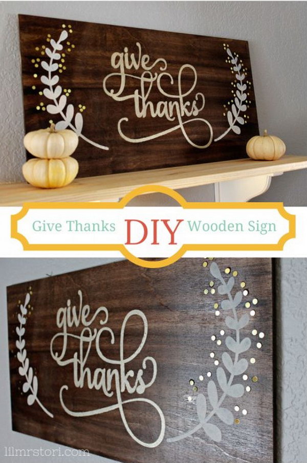 DIY Wooden Sign for Thanksgiving 
