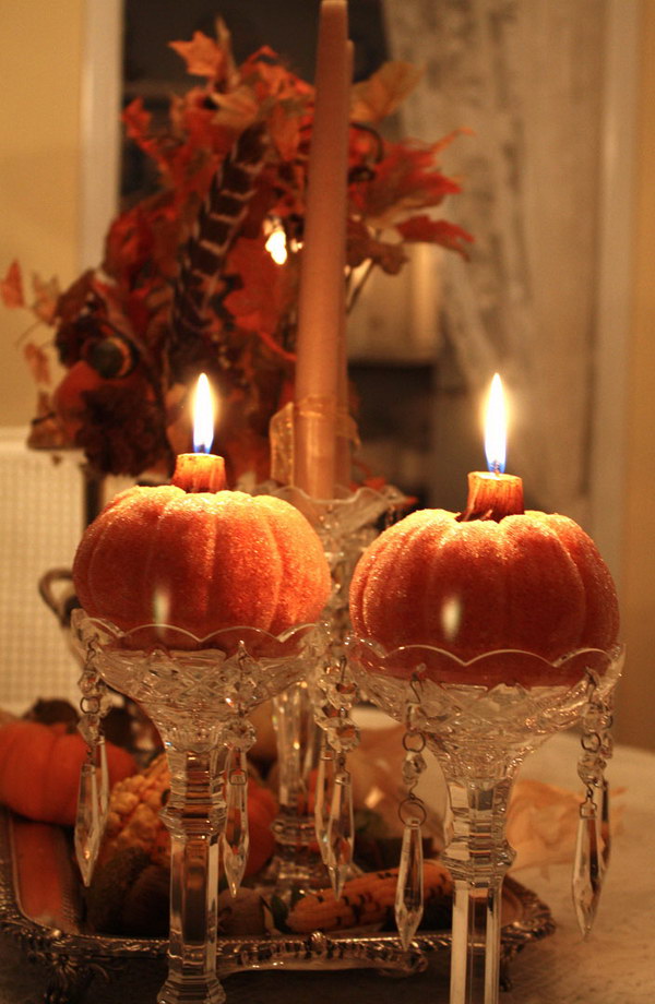 DIY Pumpkin Candles 