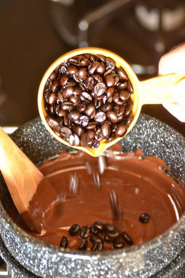 DIY Chocolate Covered Coffee Beans. 