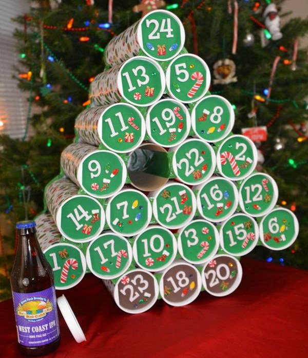 Beer Advent Calendar. This is a pretty awesome gift and beer lovers would surely love it. 