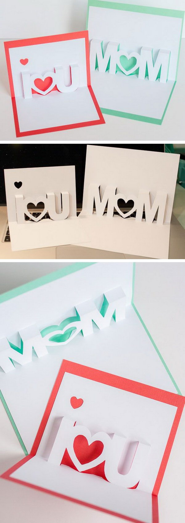 I LOVE YOU POP UP Cards with Free Silhouette Cut Files. 