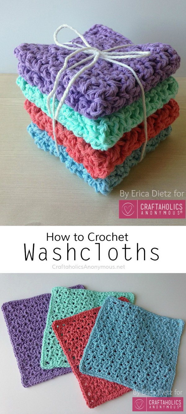 Crochet Washcloths. 