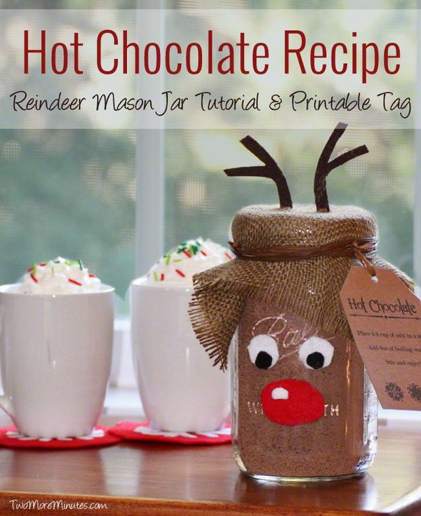 Hot Chocolate Recipe And Mason Jar Gift Idea. 
