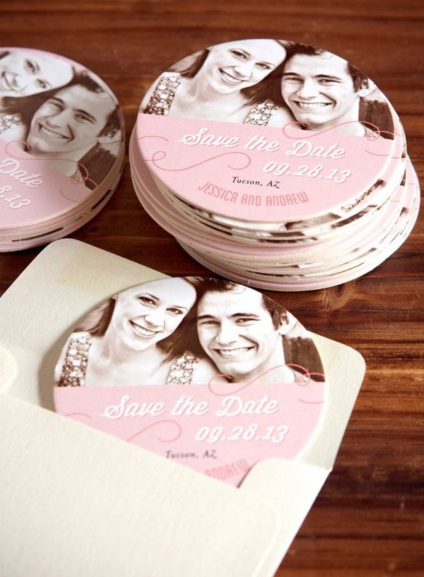 Wedding Coaster Save the Date 