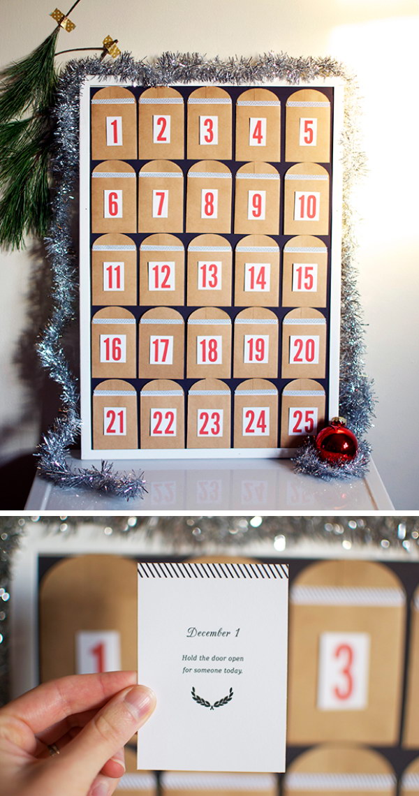 DIY Advent Calendar: Count Down to Christmas. 