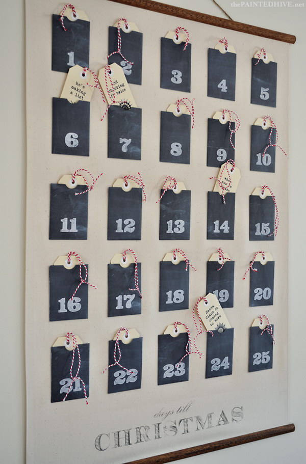 Christmas Advent Calendar Wall Chart. 