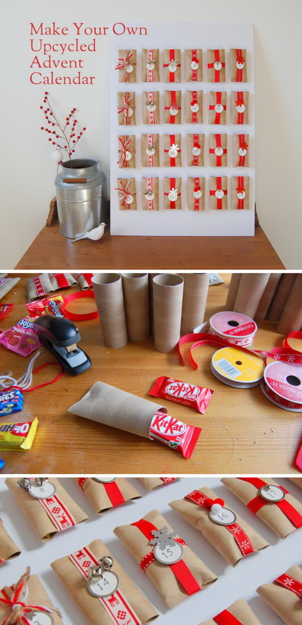 DIY Upcycled Toilet Paper Roll Advent Calendar 